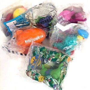 Nickelodean, Wendy's, McDonald's Kids Vintage Fast Food Meal Toys Lot of Six
